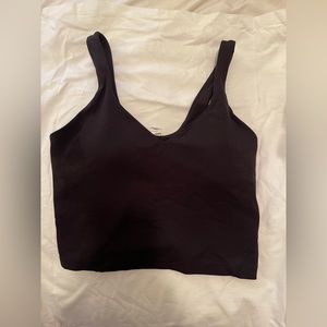 LULULEMON BLACK COTTON SPORTS BRA TOP
